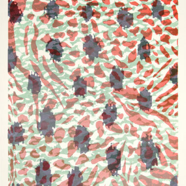 Asja Beckmann
"Frequenzmoduliertes 4er-Raster, 2021"
Risographie, dreifarbiger Druck auf Munken-Papier, 160 g/m2,
gedruckt im Atelier des Art- und Design-Kollektivs D.O.C.H., 
