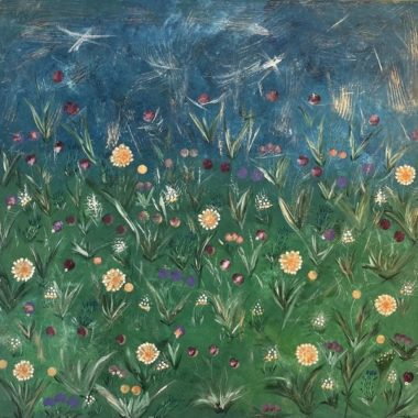 Mystical wildflower field :Acryl, auf Leinwand 80X80 cm