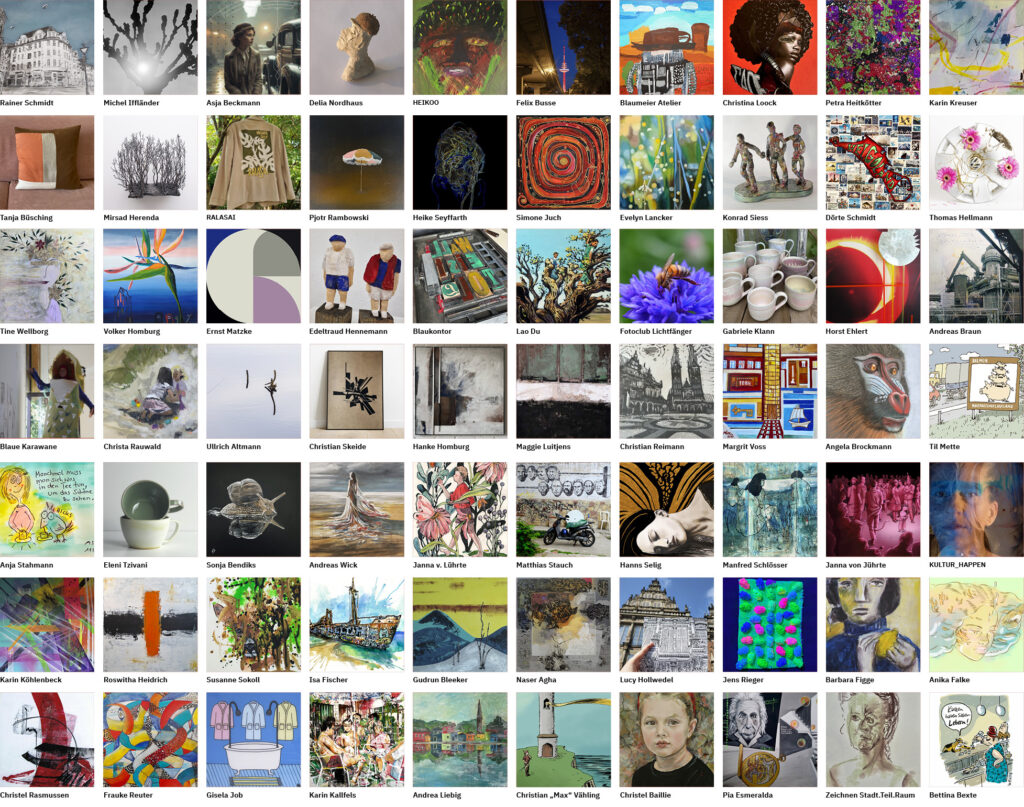 Ganz schön vielfältig: Lineup der Teilnehmenden beim Kunst.Hafen.Walle 2025