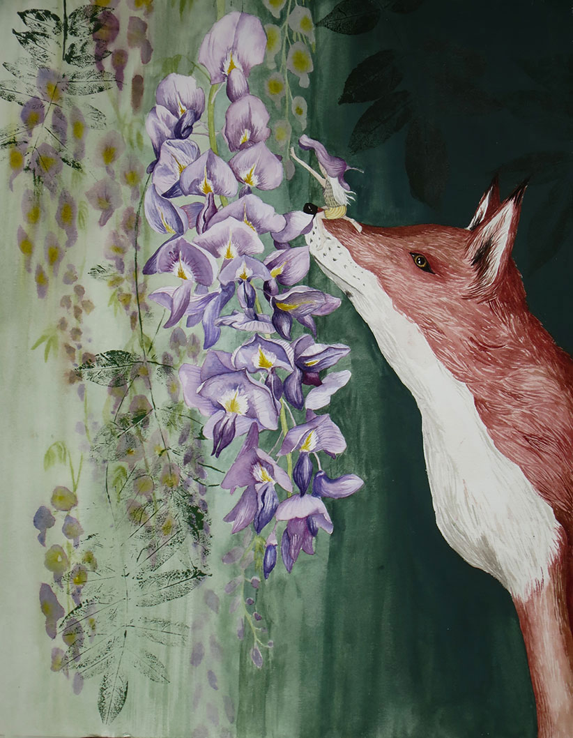 bjørg rühs, Fuchs und Blauregen